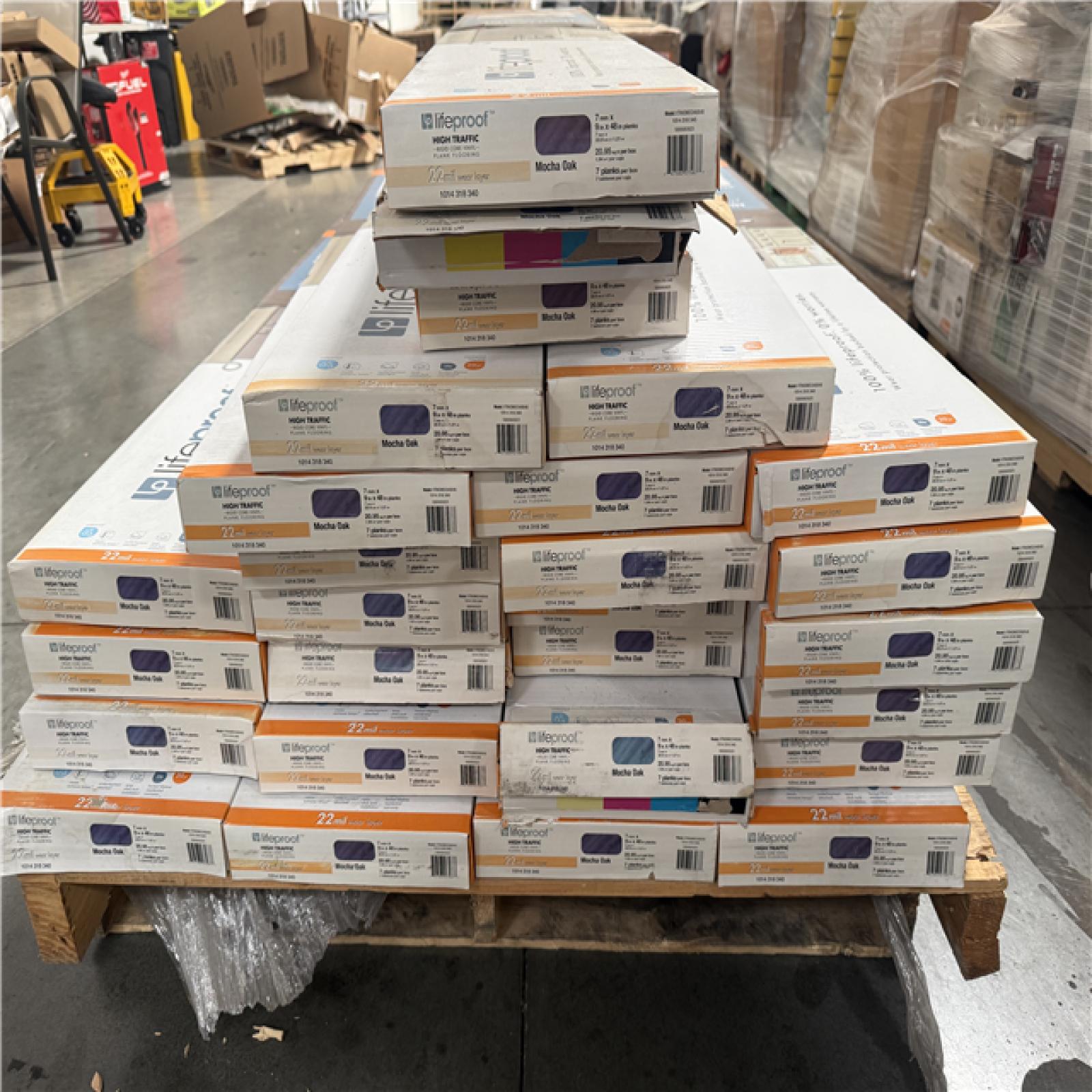 CALIFORNIA AS-IS LIFEPROOF RIGID CORE VINYL PLANK FLOORING HOME IMPROVEMENT PALLET