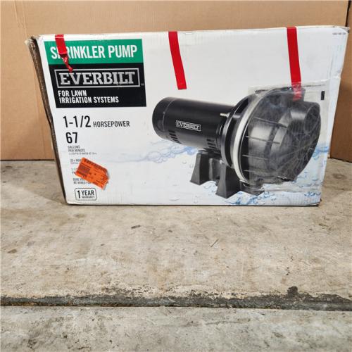Houston location- AS-IS Everbilt 1-1/2 HP Plastic Lawn Sprinkler Pump