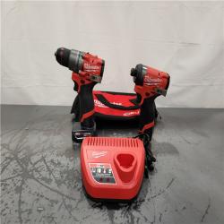 AS-IS- Milwaukee 12V Brushless Hammer Drill and Impact Driver Combo Kit