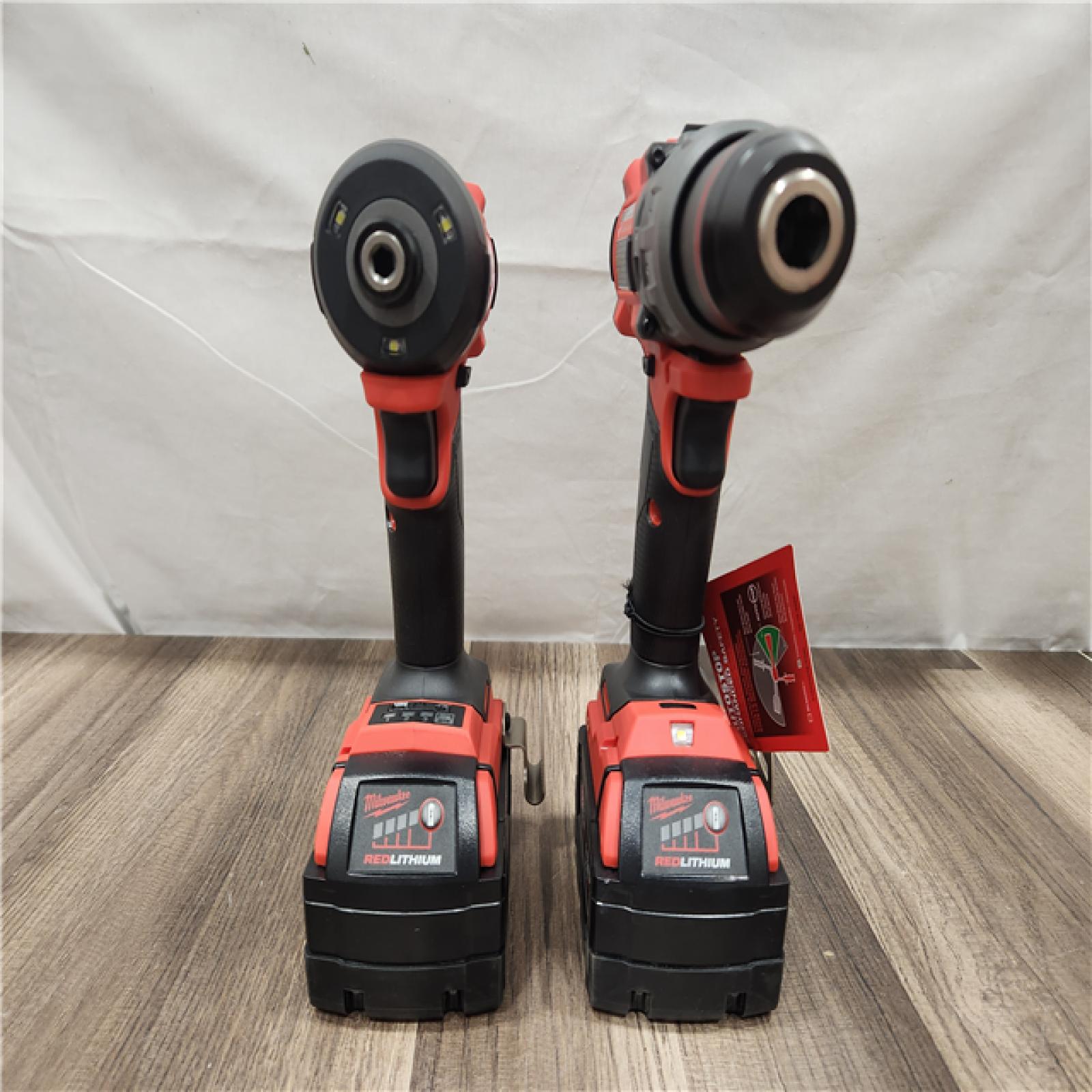 AS-IS- MILWAUKEE FUEL 18V Lithium-Ion Brushless Cordless Hammer Drill and Impact Driver Combo Kit