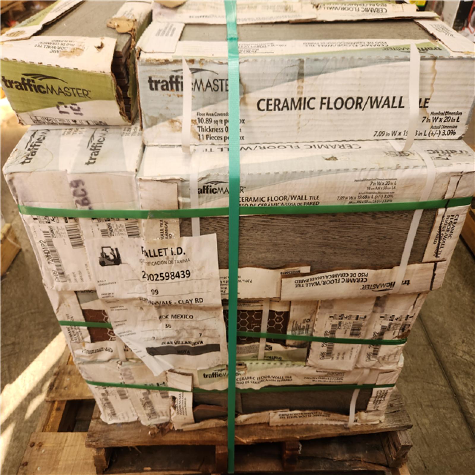 Phoenix AS-IS TrafficMaster Glenwood Fog 7 in. x 20 in. Ceramic Floor and Wall Tile (446 sq. ft. /41 case)