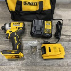 AS-IS DEWALT Atomic 20V Max Lithium-Ion Brushless Cordless Compact 1/4 in. Impact Driver Kit