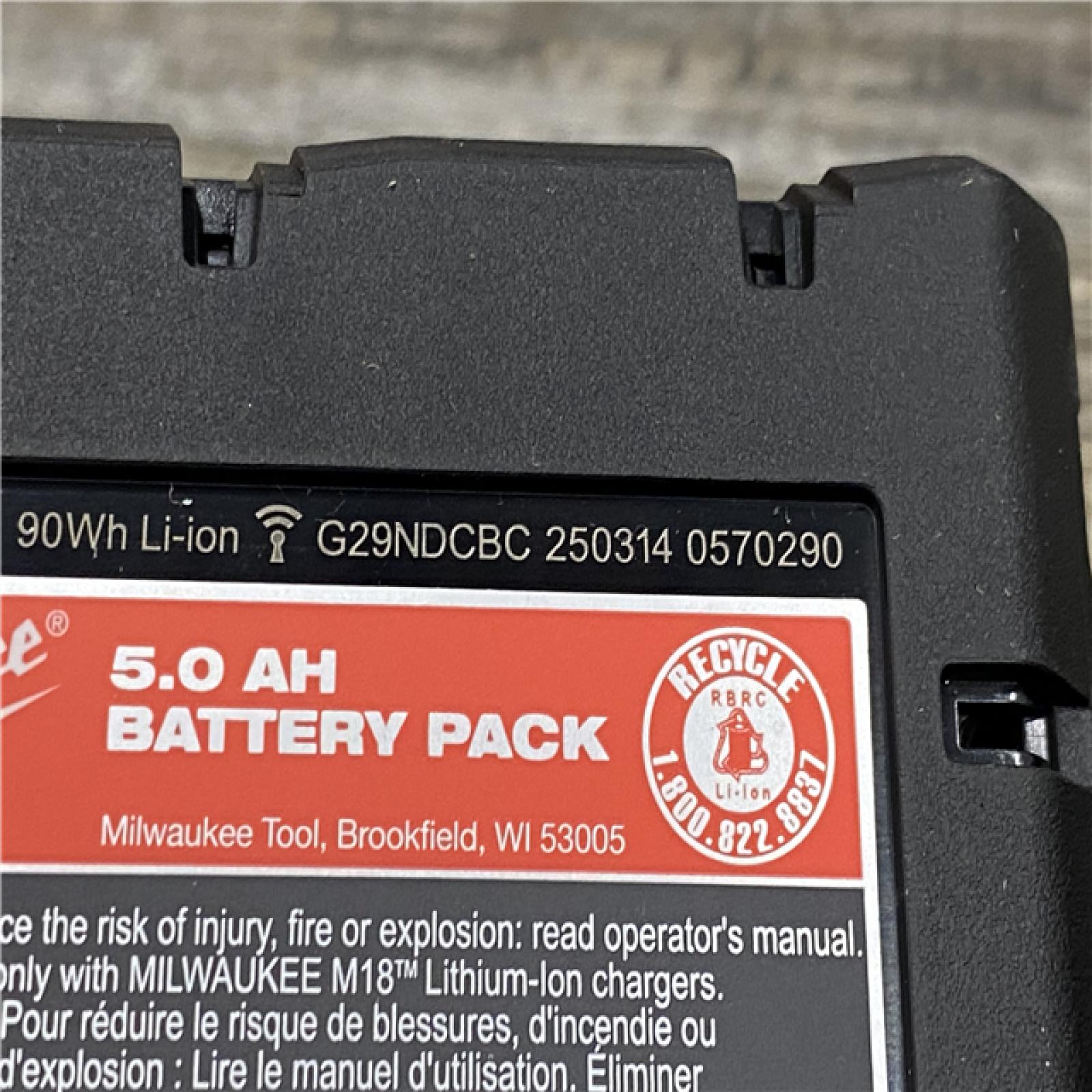 AS-IS Milwaukee 18-Volt Lithium-Ion XC Starter Kit with Two 5.0Ah Batteries and Charger