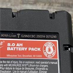 AS-IS Milwaukee 18-Volt Lithium-Ion XC Starter Kit with Two 5.0Ah Batteries and Charger