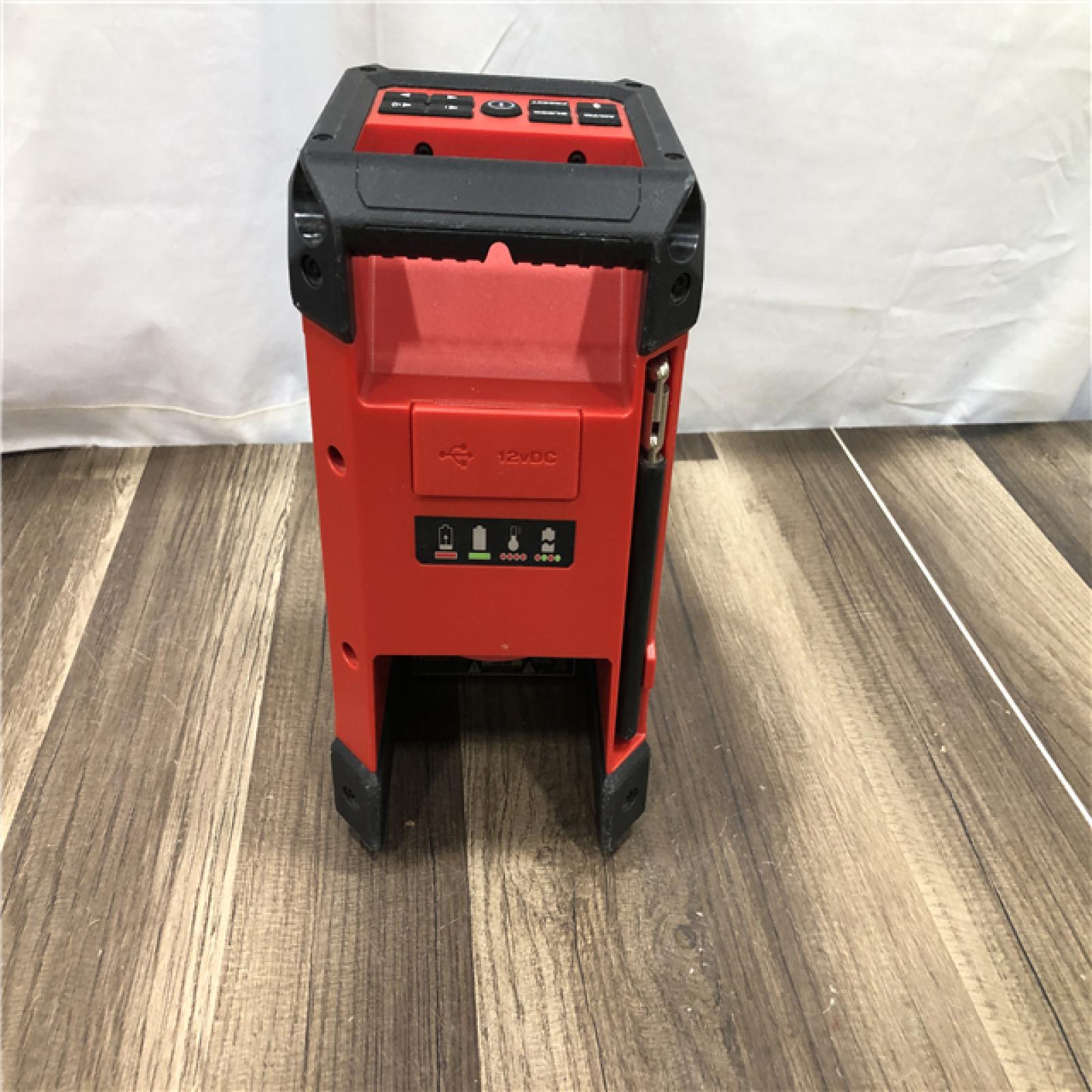 AS-IS Milwaukee 12-Volt Lithium-Ion Cordless Bluetooth/AM/FM Jobsite Radio with Charger