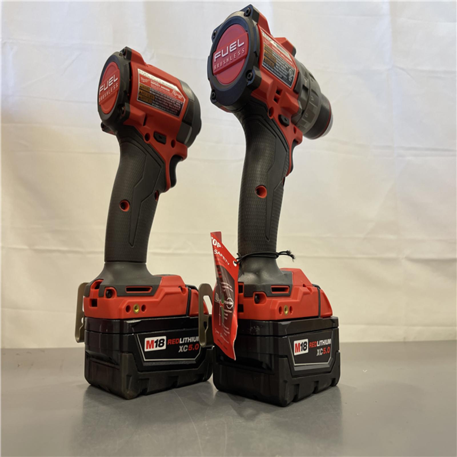 AS-IS - MILWAUKEE FUEL 18V Lithium-Ion Brushless Cordless Hammer Drill and Impact Driver Combo Kit