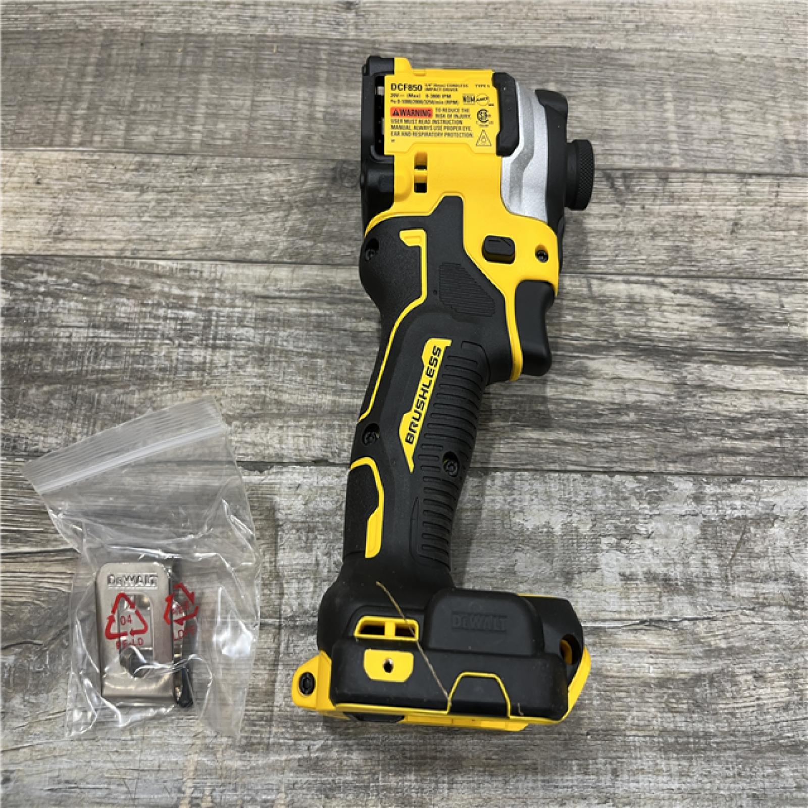 AS-IS DEWALT ATOMIC 20V MAX Cordless Brushless Compact 1/4 in. Impact Driver (Tool Only)