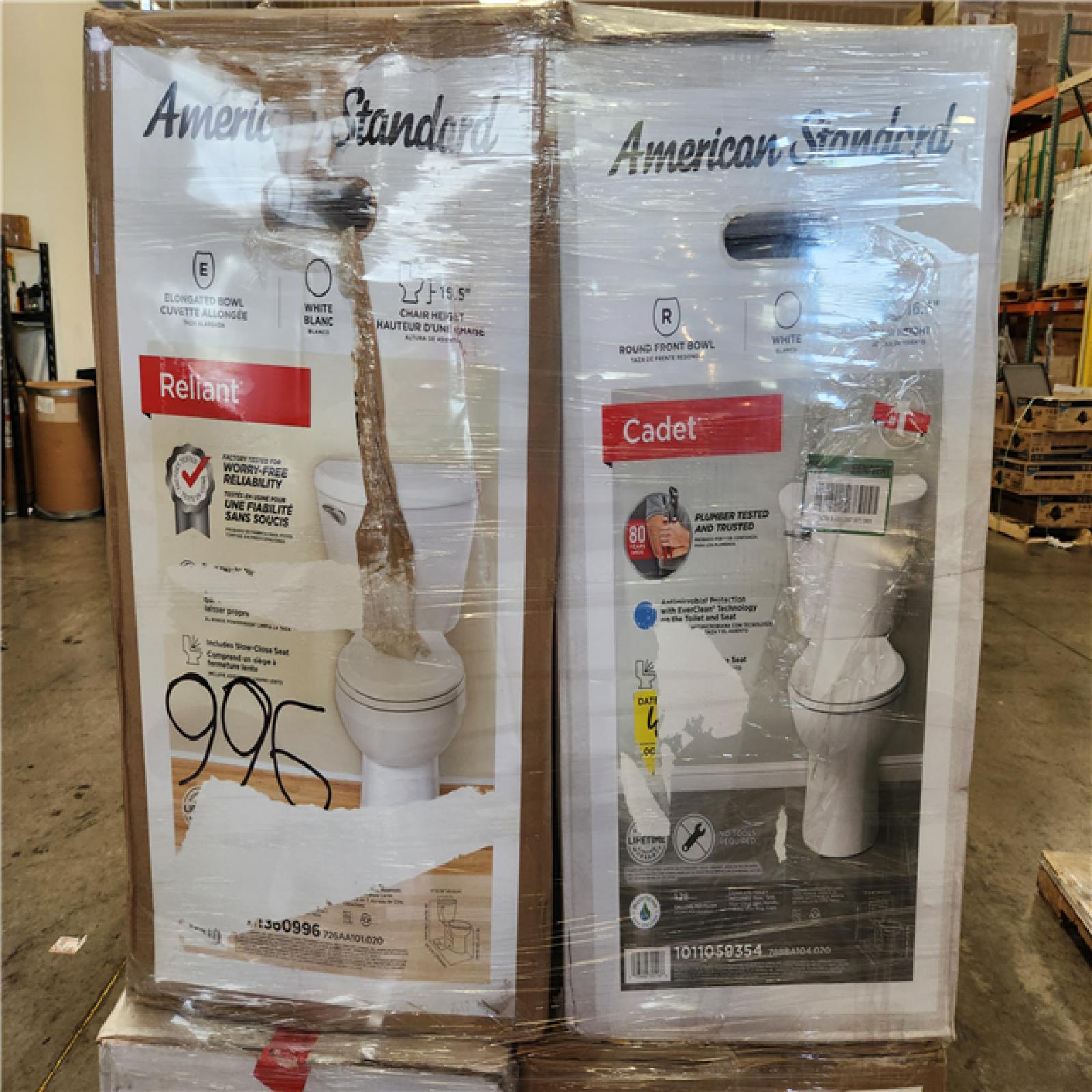 Phoenix Location AS-IS Mixed American Standard Toilet Pallet (6-Total)