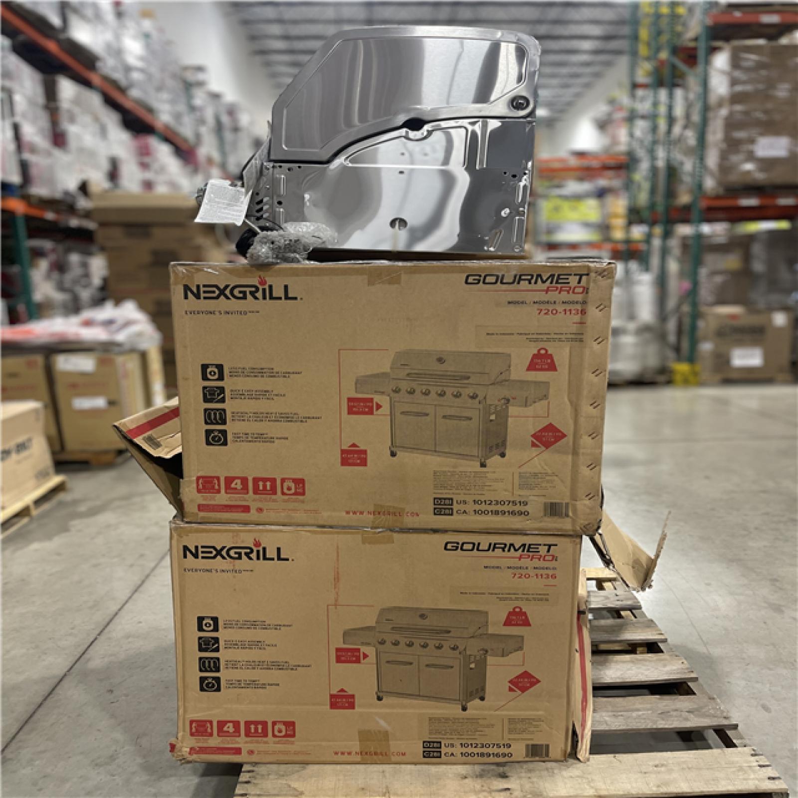 Nexgrill Gourmet Pro 6-Burner Stainless Steel Propane Gas Grill PALLET (3 UNITS)