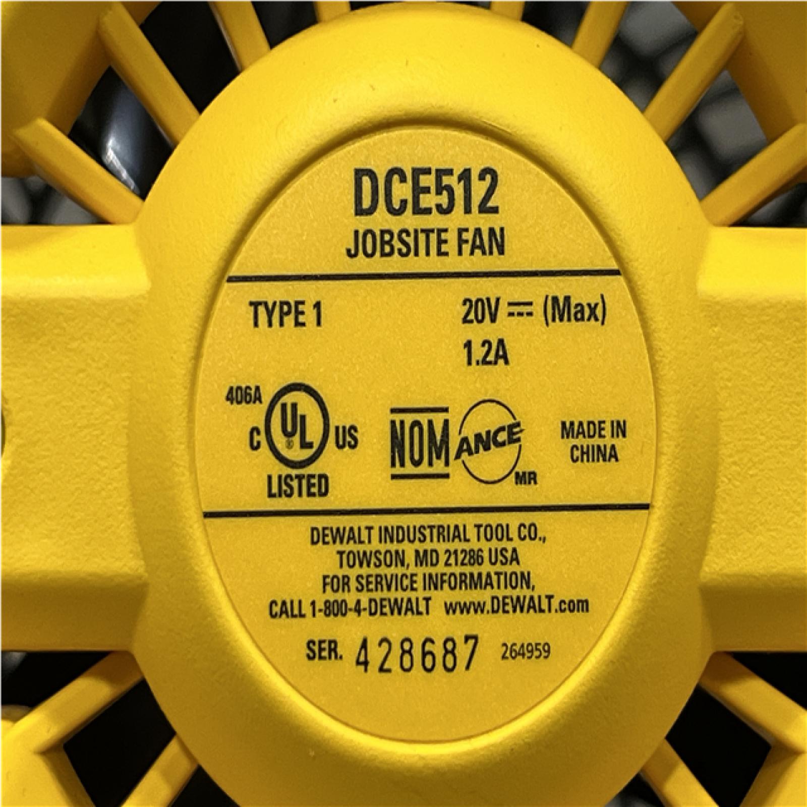 AS-IS DEWALT 20V MAX Jobsite Fan (Tool Only)