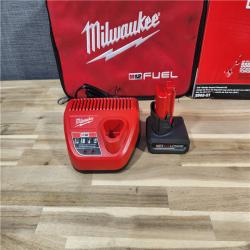 HOUSTON LOCATION - AS-IS M12 FUEL 12V Li-Ion Brushless Cordless Stubby 3/8 in. Impact Wrench Kit W/(1) 5.0 Ah High Output Battery