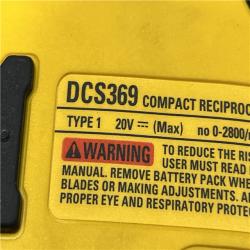 AS-IS DEWALT ATOMIC 20V MAX Cordless Brushless Compact Reciprocating Saw (Tool Only)