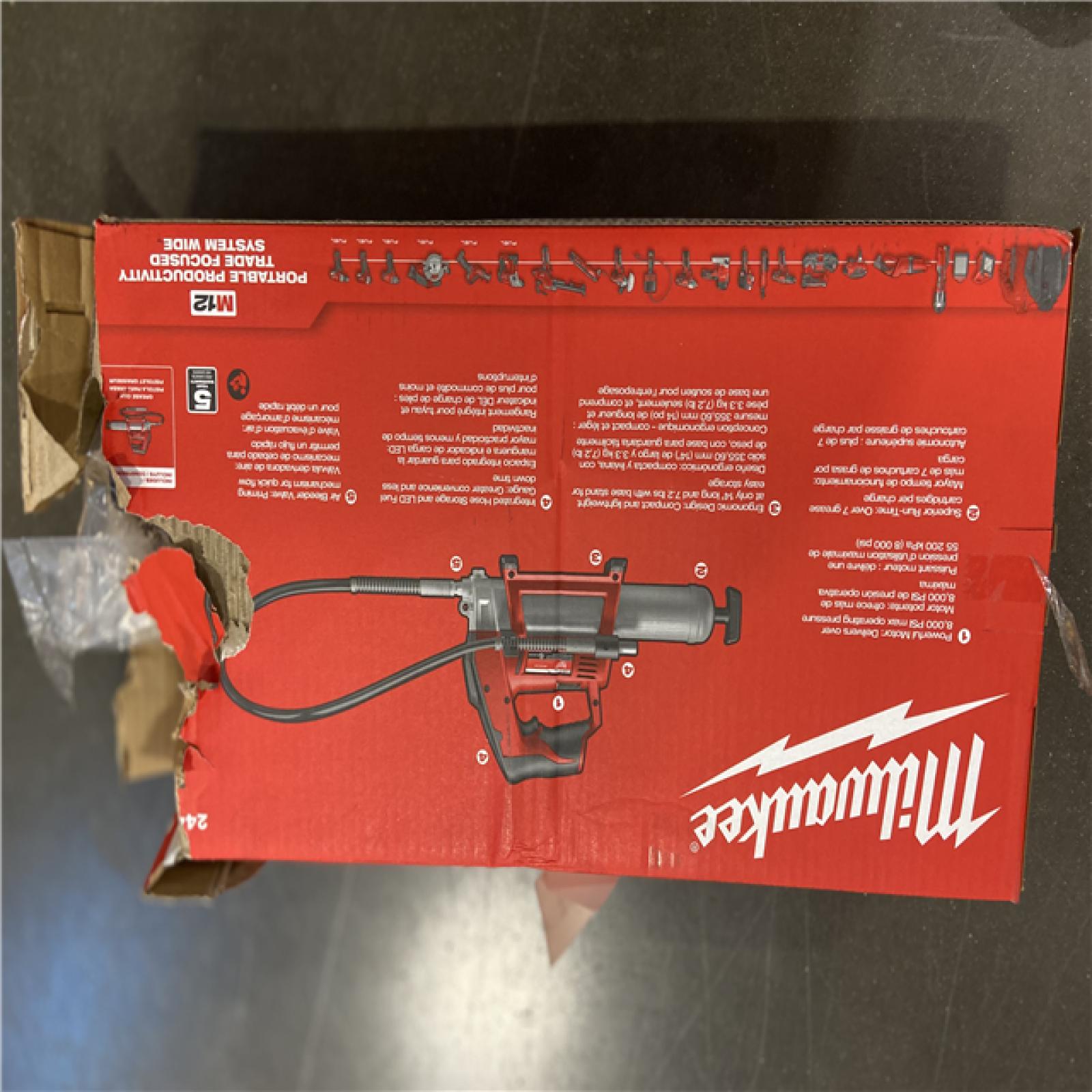 AS-IS - Milwaukee M12 12V Lithium-Ion Cordless Grease Gun (Tool-Only)