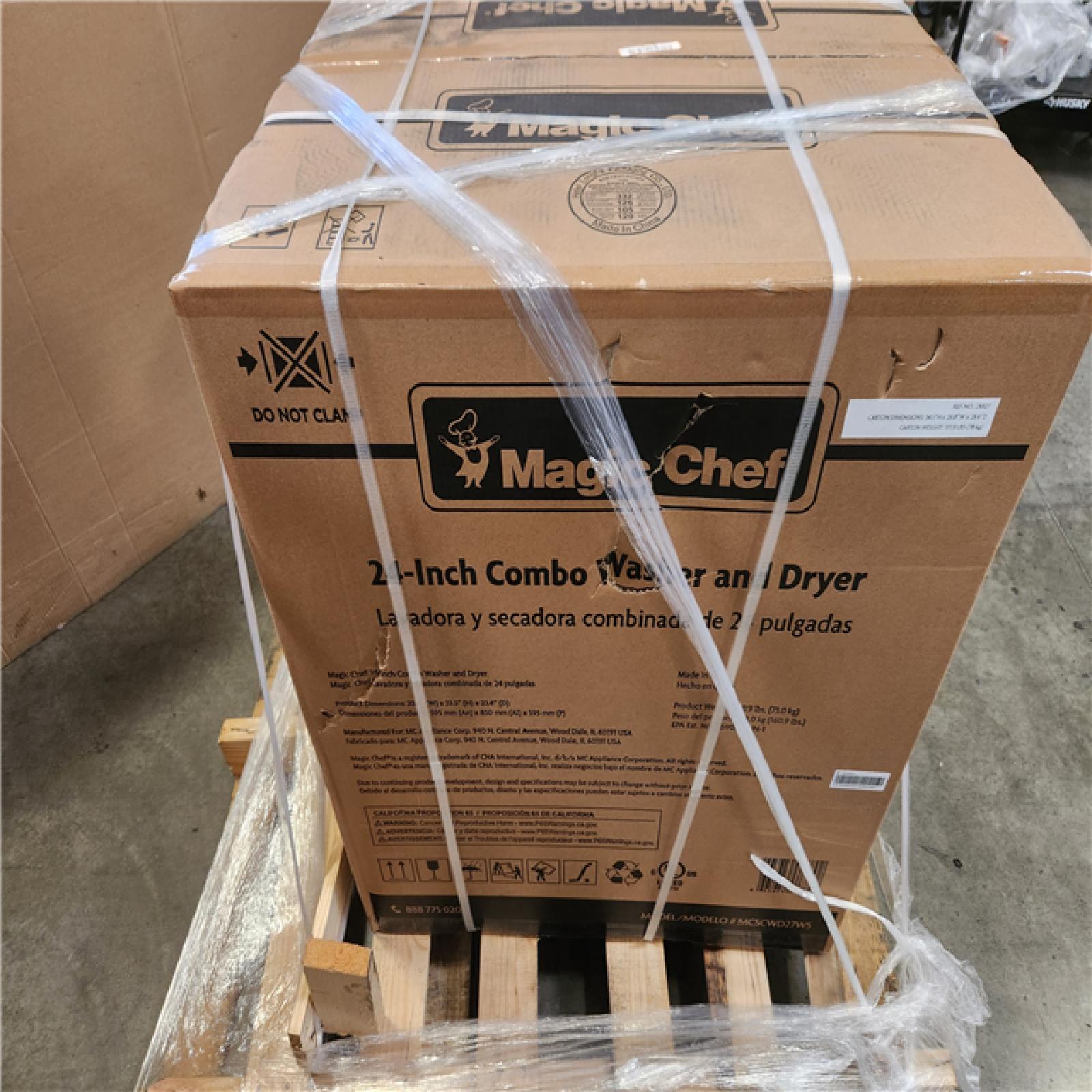 Phoenix NEW Magic Chef 23.4 in. 2.7 cu. ft. White All in One Ventless and Washer Dryer Combo (SEALED)