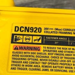 AS-IS DEWALT 20-Volt 21° Cordless Framing Nailer (Tool-Only)