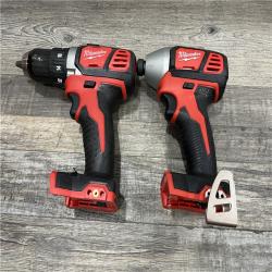 AS-IS Milwaukee 18V Lithium-Ion Cordless Drill Driver/Impact Driver Combo Kit