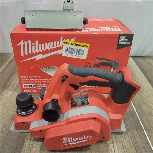 AS-IS  Milwaukee M18 18-Volt Lithium-Ion Cordless 3-1/4 in. Planer (Tool-Only)