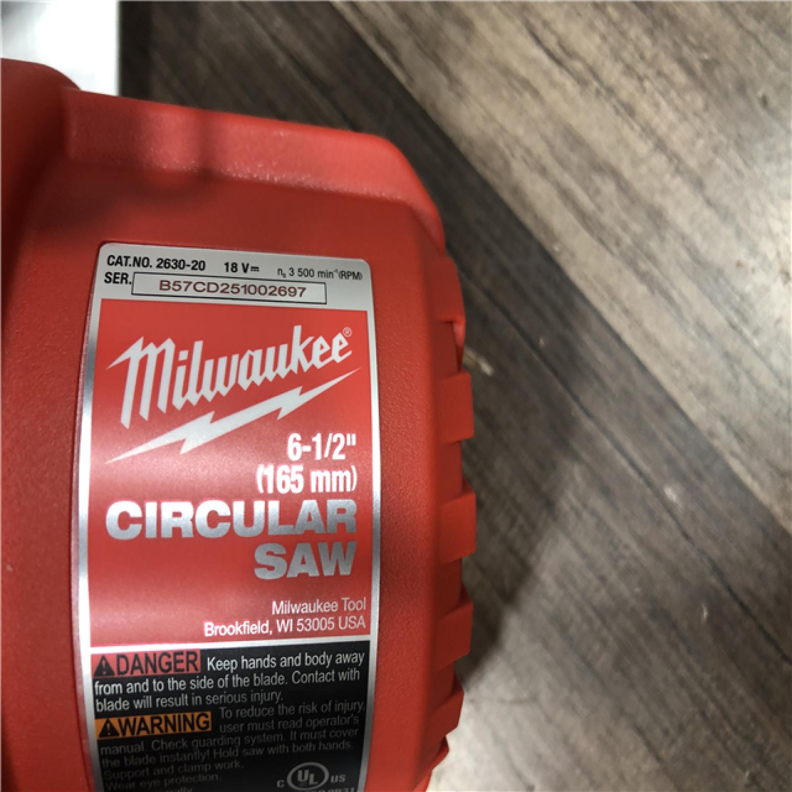 AS-IS Milwaukee 18V Lithium-Ion Cordless 6-1/2 in. Circular Saw (Tool-Only)