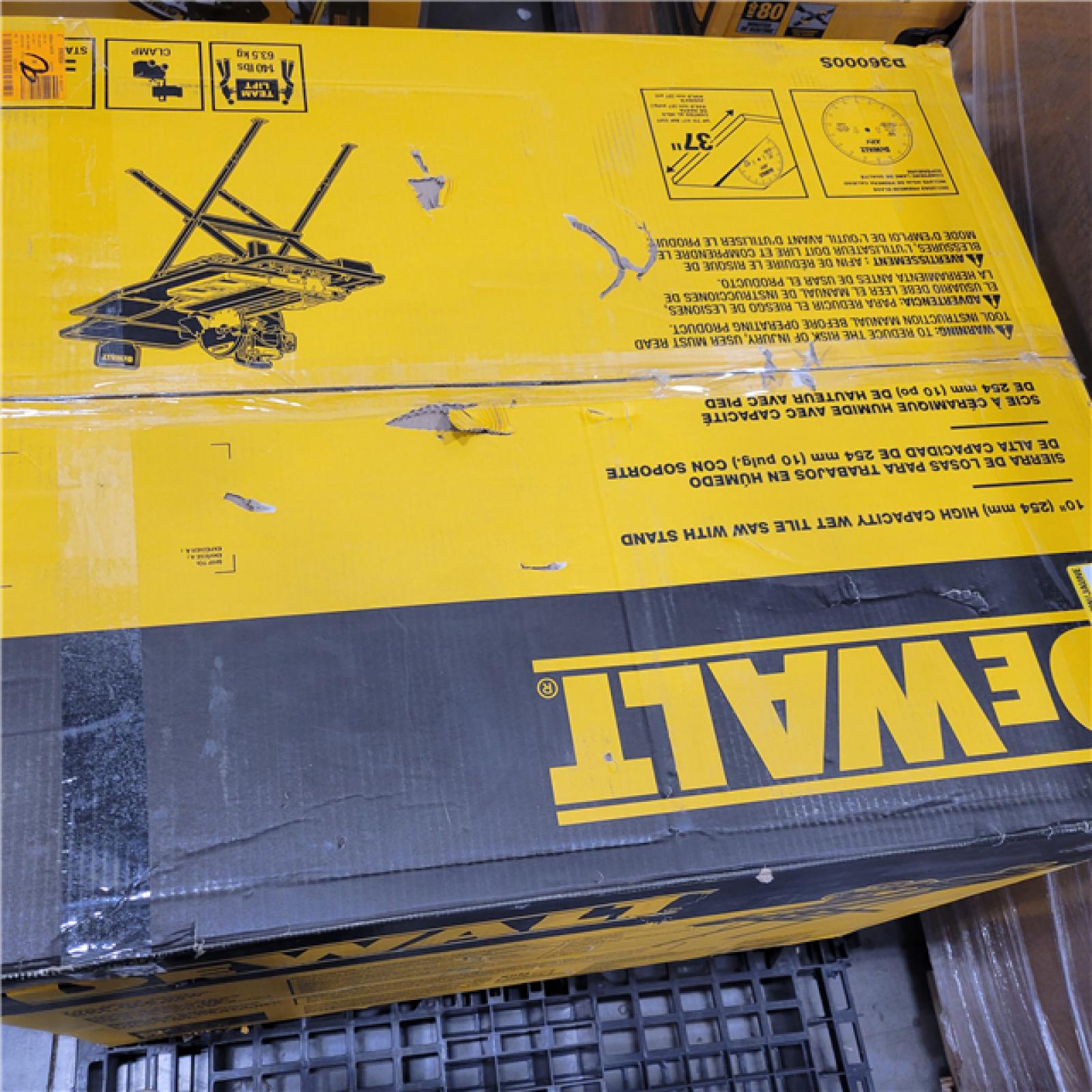 NEW! DEWALT 10 in. High Capacity Wet Tile Saw with Stand