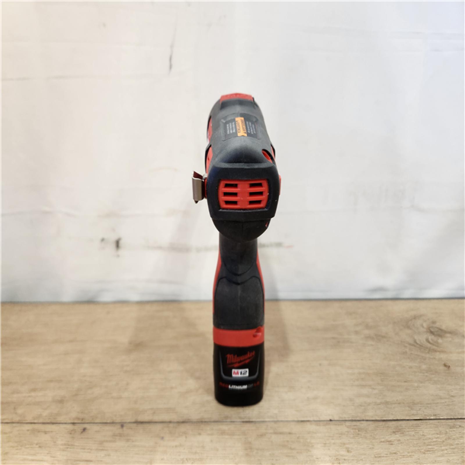 AS-IS- Milwaukee M12 FUEL 12-Volt Lithium-Ion Brushless Cordless 1/4 in. Hex 2-Speed Screwdriver Kit W/(2) 2.0h Batteries & Hard Case