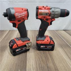 AS-IS Milwaukee M18 FUEL 18V Lithium-Ion Brushless Cordless Hammer Drill and Impact Driver Combo Kit (2-Tool) with 2 Batteries