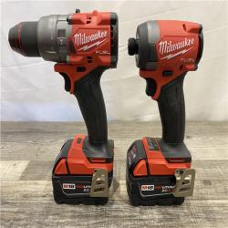AS-IS Milwaukee FUEL 18V Lithium-Ion Brushless Cordless Hammer Drill and Impact Driver Combo Kit