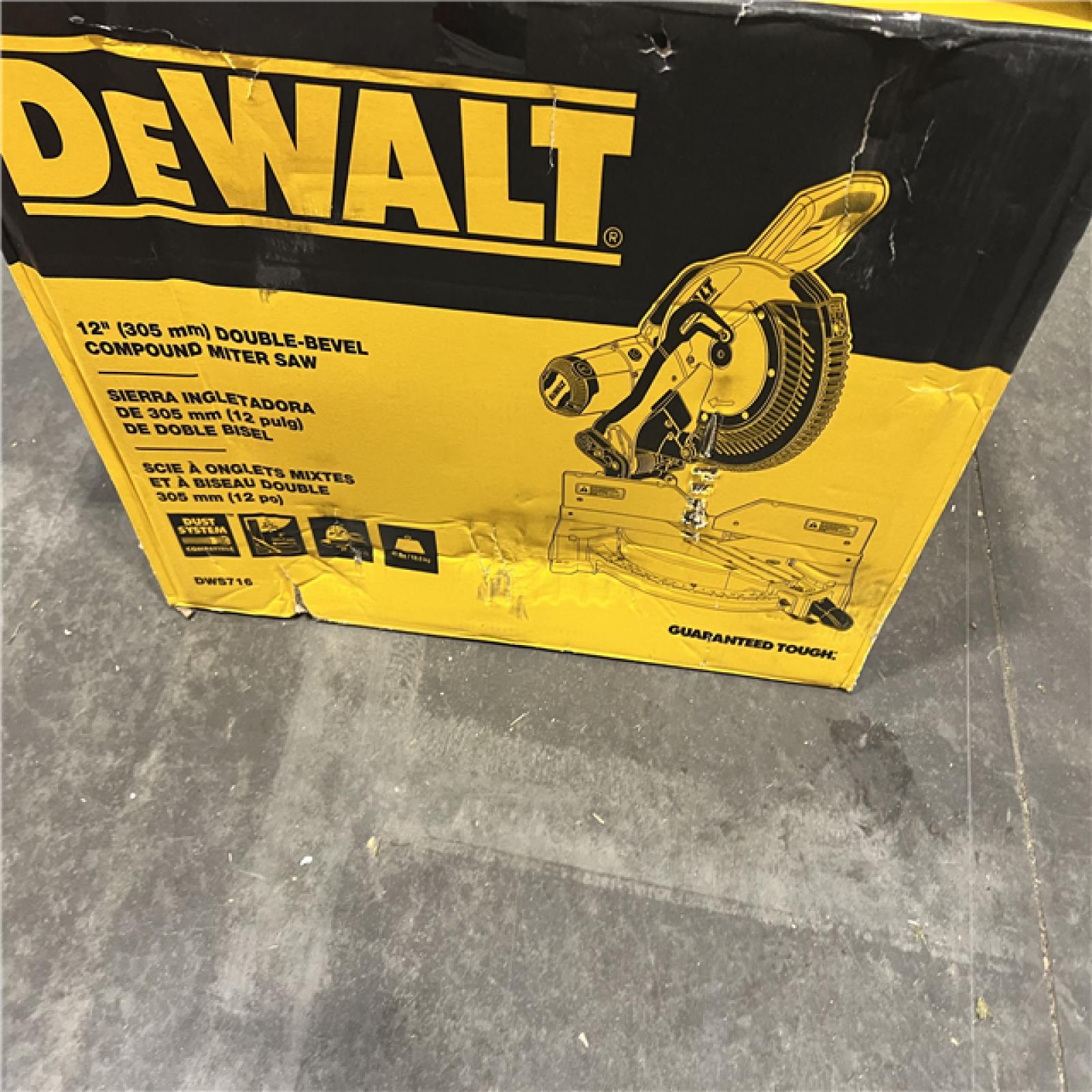 As-Is- DeWalt 15 Amp Corded 12 in. Compound Double Bevel Miter Saw