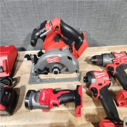 HOUSTON LOCATION - AS-IS Milwaukee 5 Tool Combo Kit W/ (2) Battery & Charger