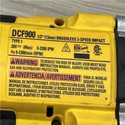 AS-IS DEWALT 20V MAX Lithium-Ion Cordless 1/2 in. Impact Wrench Kit