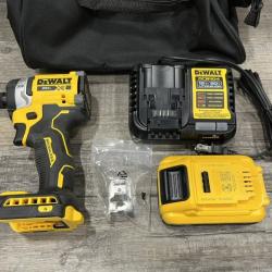 AS-IS DEWALT 20V MAX XR Lithium-Ion Brushless Cordless 3-Speed High Torque 1/4 in. Impact Driver Kit
