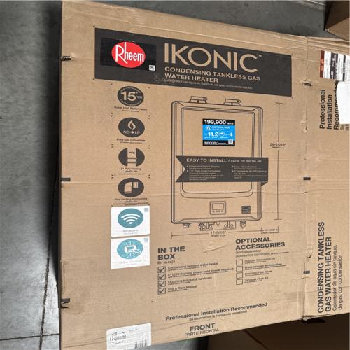 CALIFORNIA RHEEM IKONIC NG CONDENSING TANKLESS GAS WATER HEATER