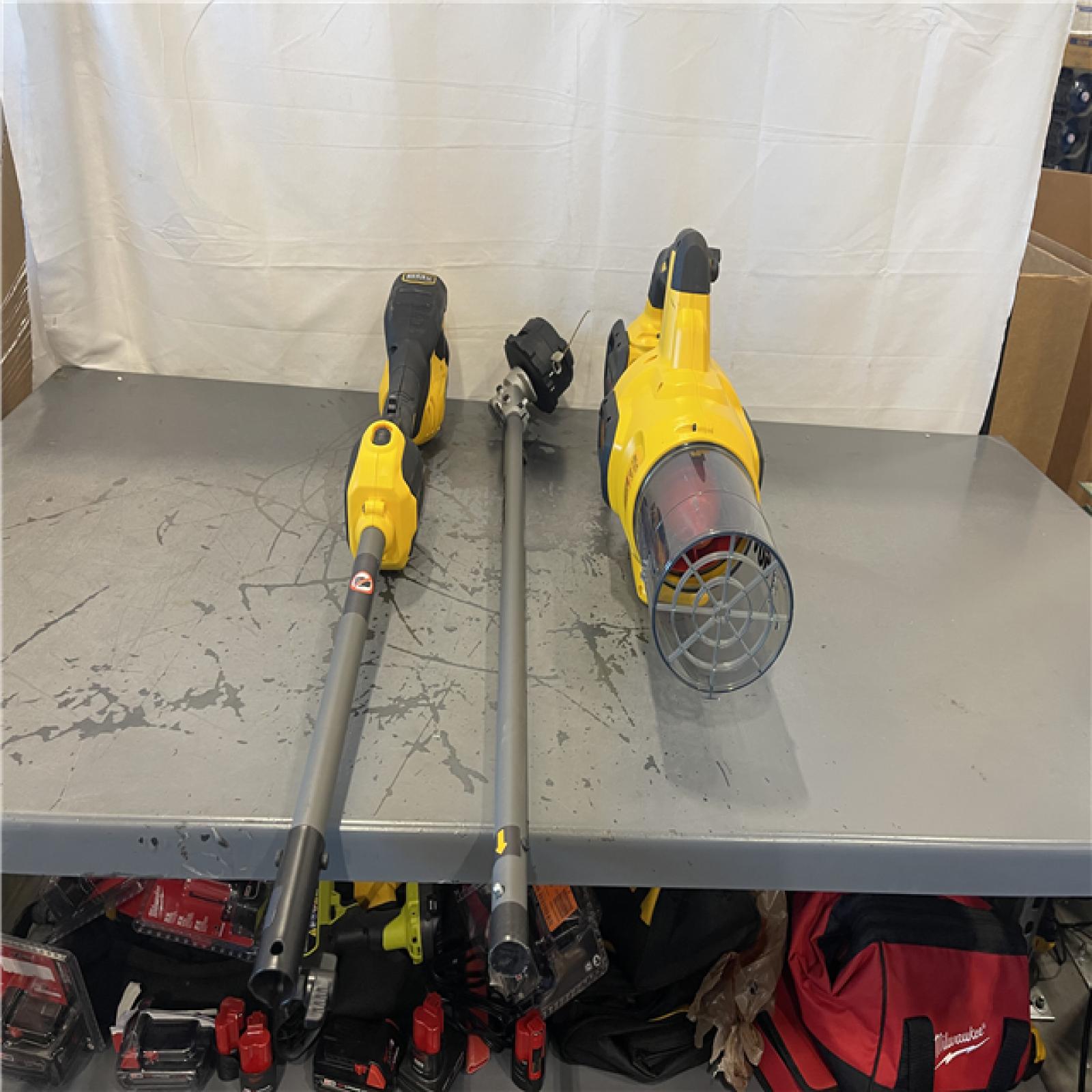 AS-IS- FLEXVOLT 60V MAX Cordless Battery Powered String Trimmer & Blower Combo Kit with (1) FLEXVOLT 3 Ah Battery & Charger