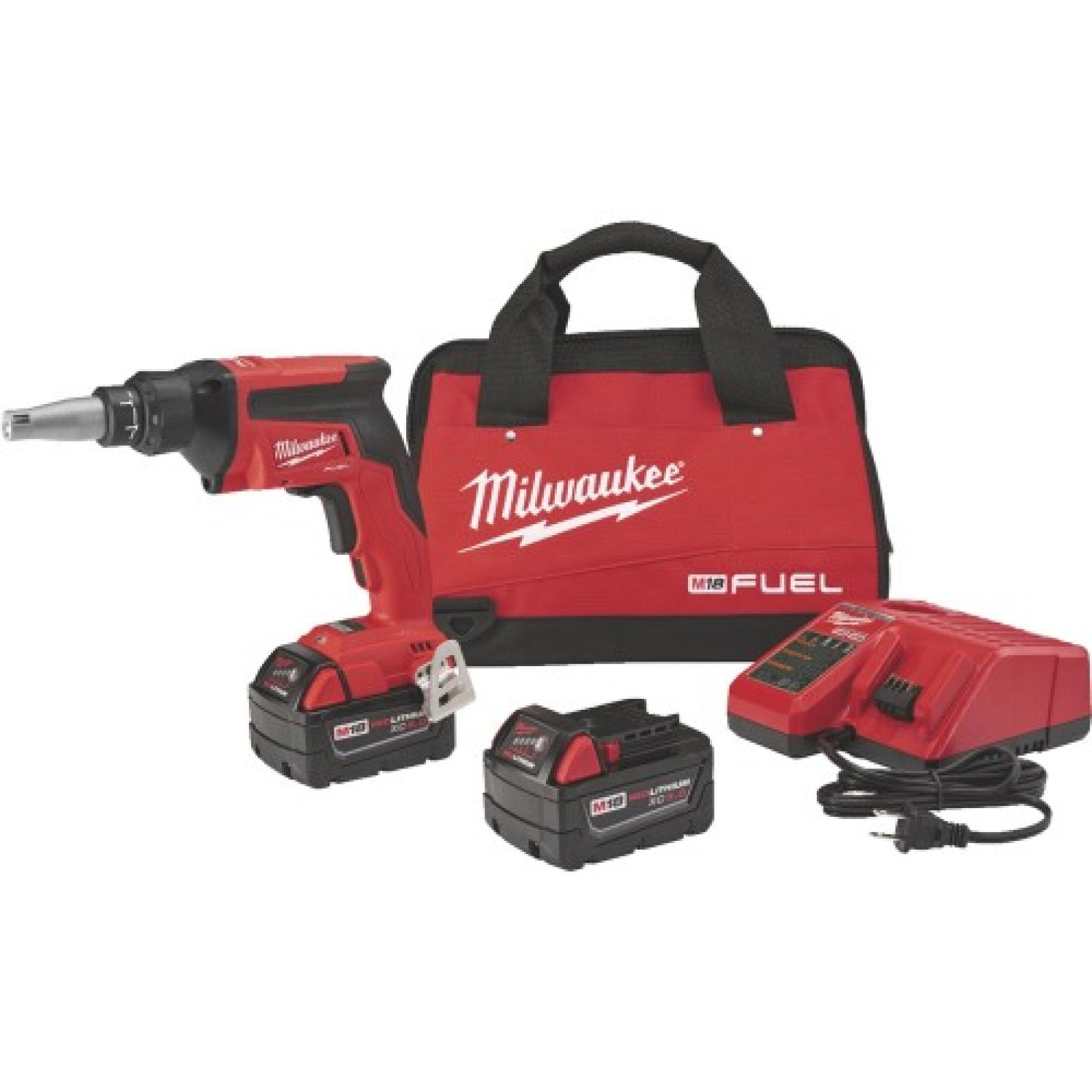 NEW - Milwaukee FUEL 18V Lithium-Ion Brushless Cordless Drywall Screw Gun Kit