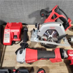 HOUSTON LOCATION - AS-IS MILWAUKEE 7 TOOL COMBO KIT W/ (2) 3.0 AH BATTERY, CARRYING BAG & CHARGER