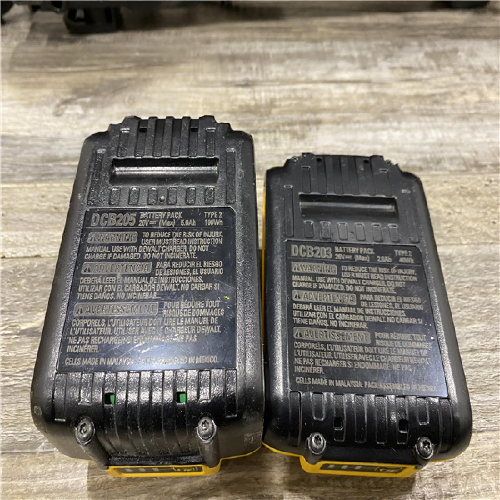 AS-IS DEWALT 20-Volt MAX 4-Port Charger with 20-Volt MAX Lithium-Ion 5.0 Ah and 2.0 Ah Batteries