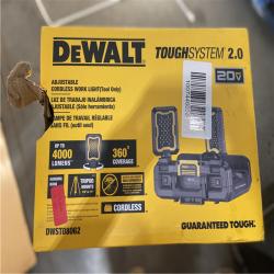 LIKE NEW! - DEWALT Tough System 2.0 Flex Volt 20V/60V Cordless LED Adjustable Work Light