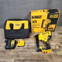 HOUSTON LOCATION - AS-IS DeWALT DCN681D1 20V MAX 18ga Cordless Brushless Narrow Crown Stapler Kit w/ BATTERY & CHARGER