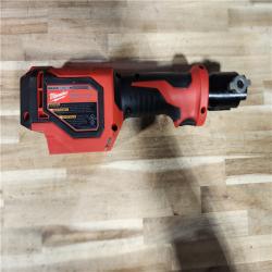HOUSTON LOCATION - AS-IS (APPEARS LIKE NEW) Milwaukee 18V Lithium-Ion Cordless Short Throw Press Tool with 3 PEX Crimp Jaws Kit