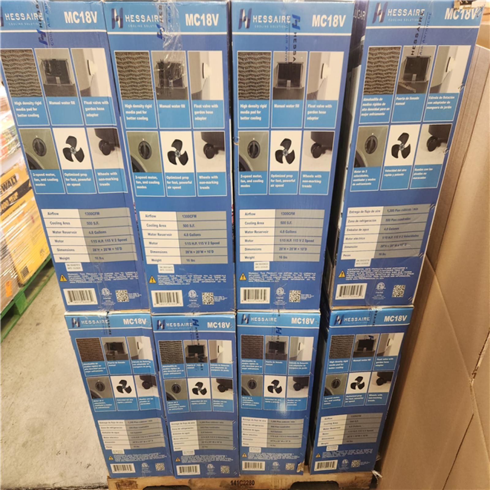 Phoenix NEW Hessaire 1 300 CFM 2-Speed Portable Evaporative Cooler (Swamp Cooler) for 500 sq. ft. Pallet (16-Boxes)