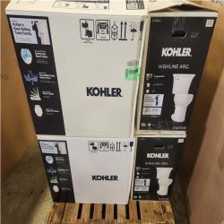 Phoenix NEW 6 KOHLER Highline Arc 2-Piece 1.28 GPF Single Flush Elongated Toilet in White (Seat Included) MUST INSPECT ON SITE