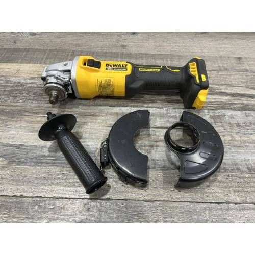 AS-IS DEWALT 20-Volt MAX Cordless Brushless 4-1/2 in. Angle Grinder with Slide Switch (Tool Only)