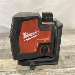 AS-IS Milwaukee 100 ft. REDLITHIUM Lithium-Ion USB Green Rechargeable Cross Line Laser Level Kit