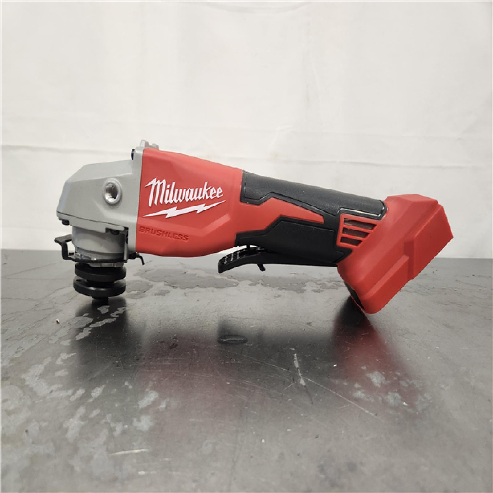 AS-IS- Milwaukee FUEL 18-Volt Lithium-Ion Brushless Cordless 4-1/2 in./6 in. Braking Grinder with Paddle Switch (Tool-Only)