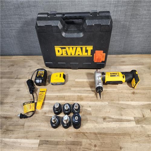 HOUSTON LOCATION - AS-IS (APPEARS LIKE NEW) DEWALT 20V MAX Lithium-Ion Copper Swage Tool with 2 Ah Battery, Charger and Kitbox