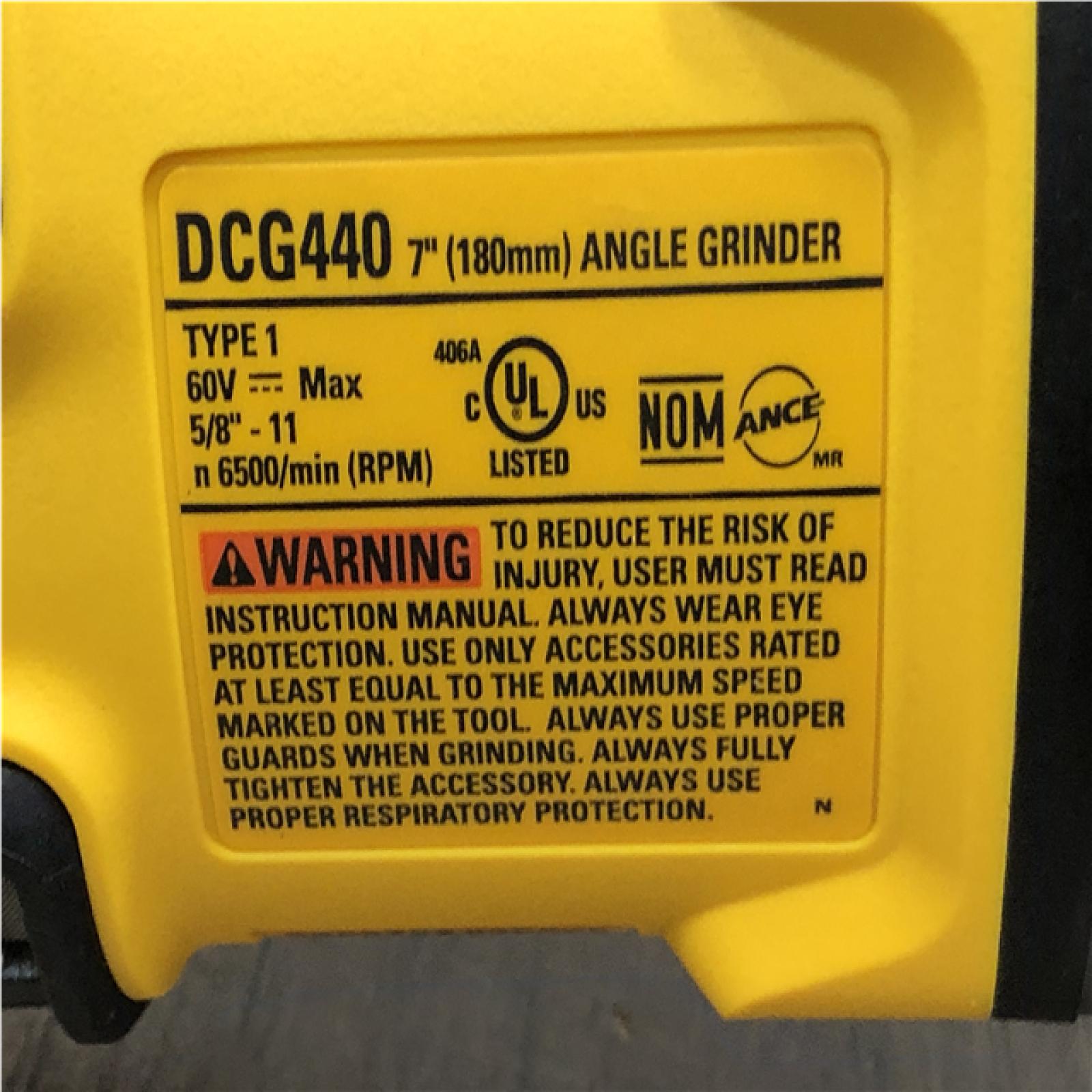 AS-IS DEWALT FLEXVOLT 60V Cordless 7 in. Angle Grinder (Tool-Only)