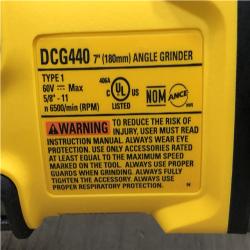 AS-IS DEWALT FLEXVOLT 60V Cordless 7 in. Angle Grinder (Tool-Only)