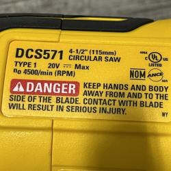 AS-IS DEWALT ATOMIC 20V MAX Cordless Brushless 4-1/2 in. Circular Saw (Tool Only)