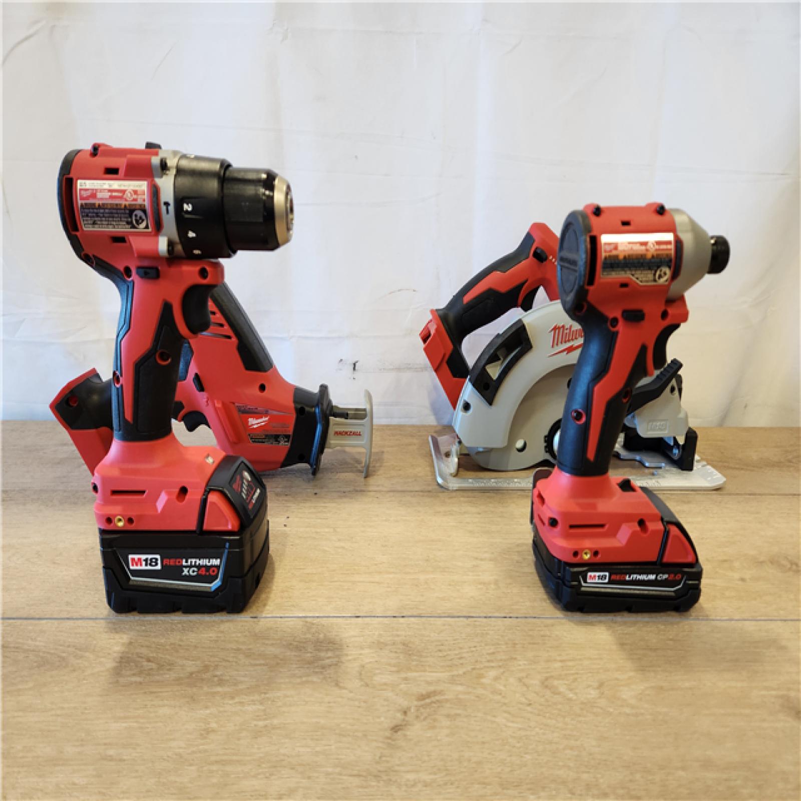 AS-IS- Milwaukee M18 4-Tool Combo Kit