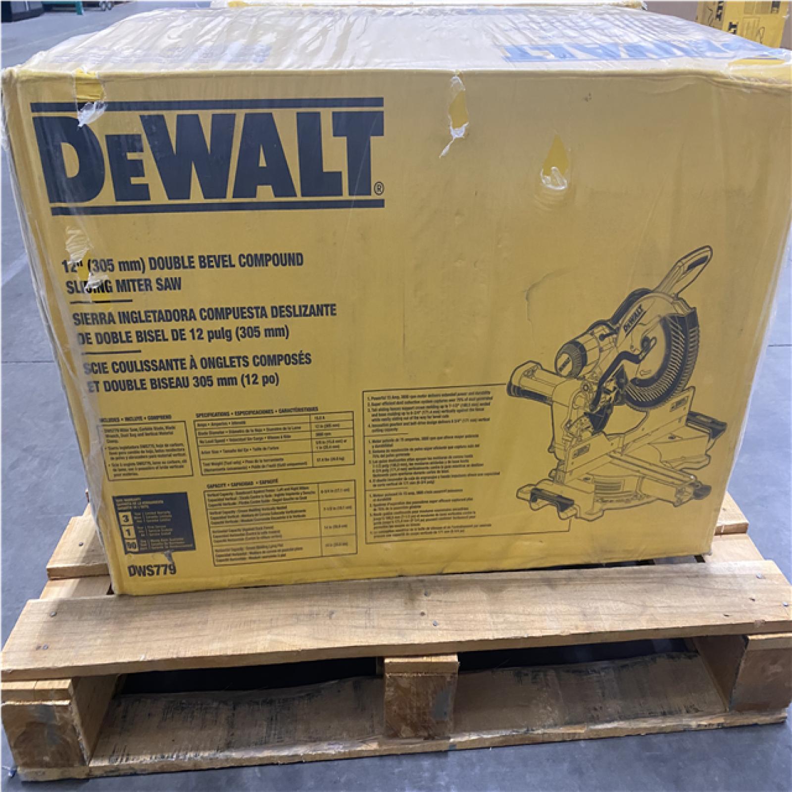 NEW- DeWalt 15 Amps 12 in. Corded Dual-Bevel Sliding Compound Miter Saw