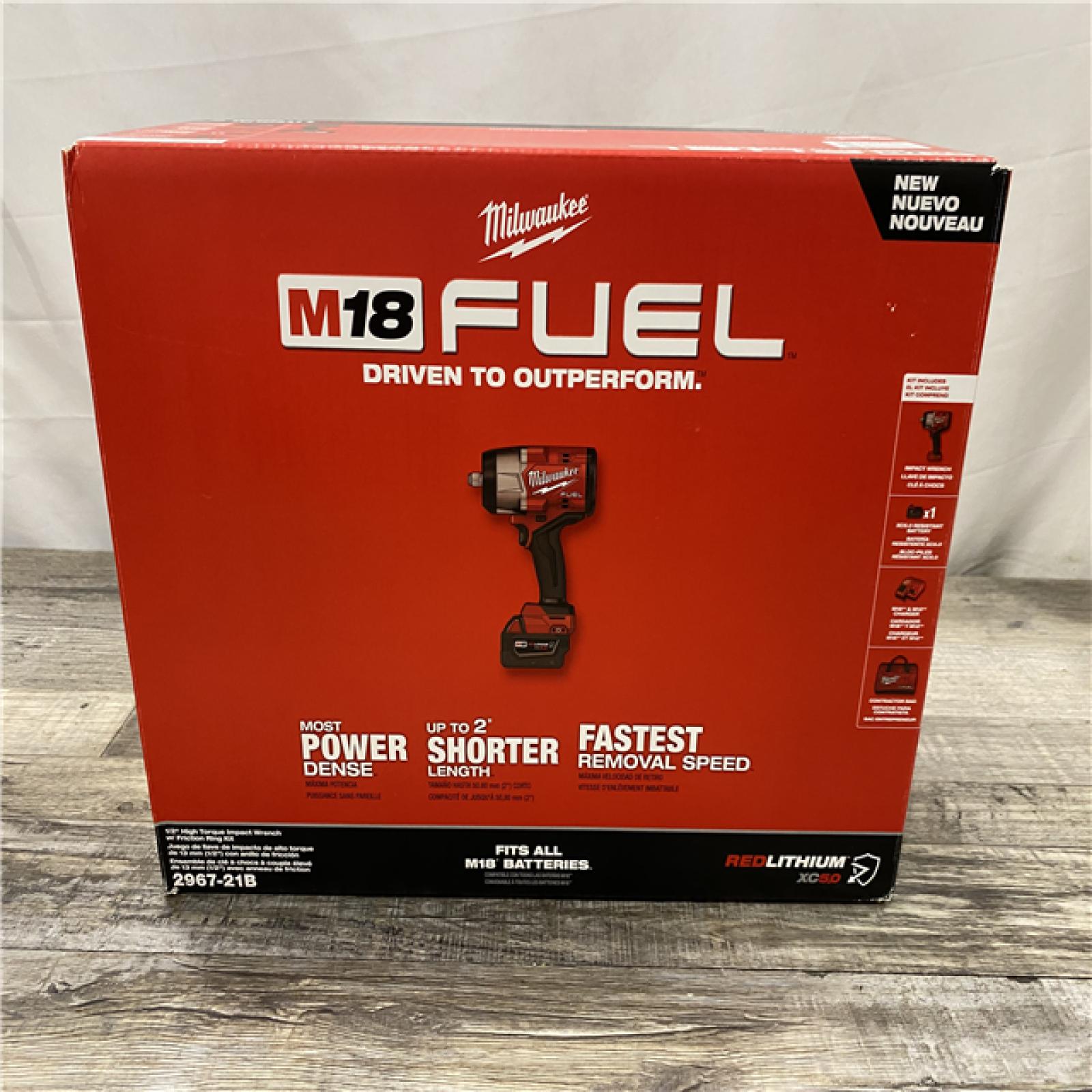 NEW - Milwaukee FUEL 18V Lithium-Ion Brushless Cordless 1/2 in. Impact Wrench w/Friction Ring Kit